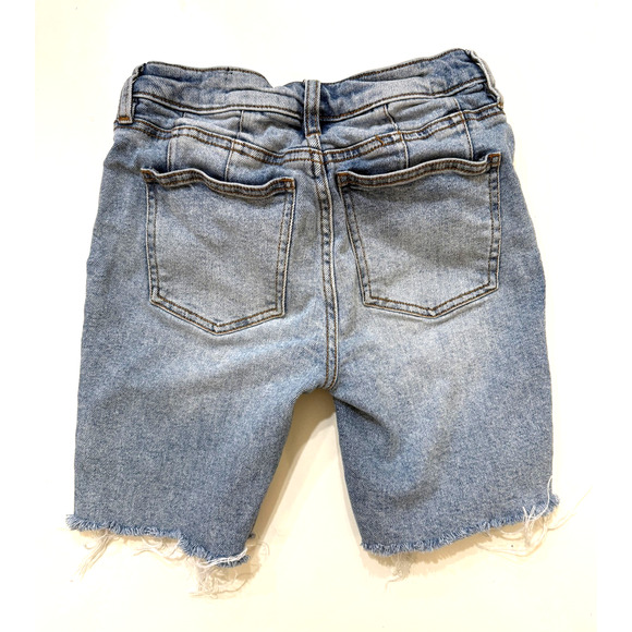 Madewell Shorts Womens 24 Blue Denim High Rise Button Fly Cutoff Frayed Hem - Picture 2 of 7